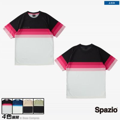 spazio グラデーションパネル半袖プラシャツ