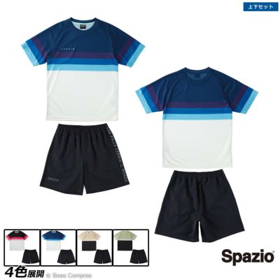 spazio グラデーションパネル半袖プラシャツ上下セット