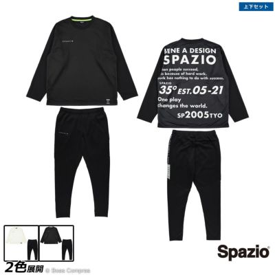 spazio マテリアルMIXロングプラシャツ上下セット