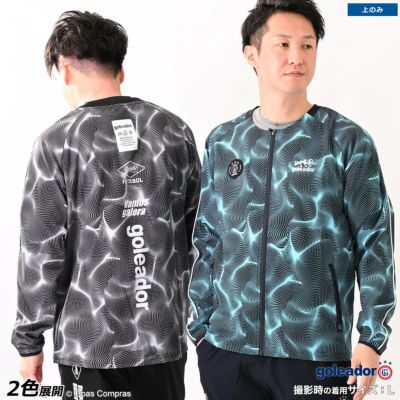 goleador water surface patternライトスムースジャージノーカラーZIPジャケット