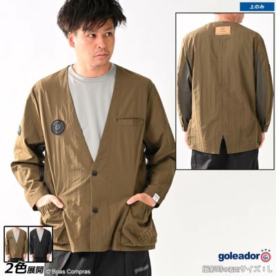 goleador ナイロンワッシャークールコンプレッション切替ノーカラーオーバー2Bジャケット