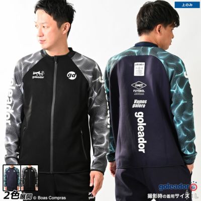 goleador ダンボールニットWaterSurfacePattenZIPジャケット